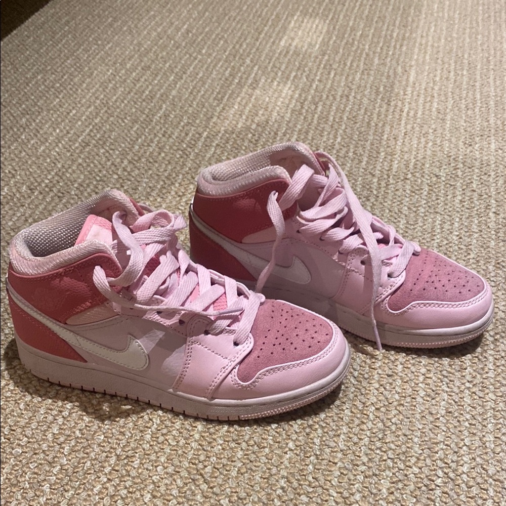 Nike Pink and White Mid-Top Sneakers - Picture 3 of 3